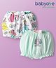 Babyoye Disney Single Jersey Knit Bloomers with Disney Princess Graphics and Bow Detailing Pack of 2 - White & Light Green