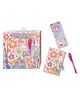 Hot Focus Light Up Diary Groovy Flower Stationary Set - Pink
