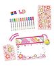 Hot Focus Stationery Set with Floral Print - Pink