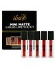 Iba Liquid Matte Mini Lipstick Kit for Women | Long Lasting | (Set of 5) 6ml (1.2ml Each)