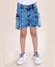 Kiddopanti Pocket Detailed Solid Cargo Shorts - Light Blue