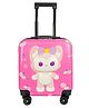 Storite 20 Inches Kids Trolley Bag Hard-Sided Polycarbonate Cute Kitty Print Spinner Suitcase Cabin Luggage for Kids - Pink