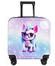 Storite 20 Inches Kids Trolley Bag Hard-Sided Polycarbonate Cute Kitty Print Spinner Suitcase Cabin Luggage for Kids - Rainbow