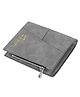Storite Men's Tri-fold PU Leather RFID Blocking Credit Card Holder Money Wallet Zipper Coin Purse (Grey, 11.8 x 9.6 x 1.5 cm)