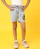 Tales & Stories Denim Pineapple Embroidered & Sequins Embellished Shorts - Blue