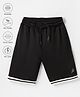 Pine Active Knee Length Solid Shorts - Black