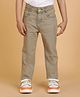 Tales & Stories Denim Solid Slim Fit Jeans - Khaki Tint