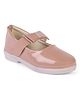 Chiu Bow Applique Ballerinas - Dark Pink