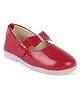 Chiu Bow Applique Ballerinas - Red