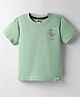 Teddy Sinker Knit Half Sleeves T-Shirt with Dino Print - Light Green