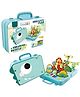 Azhari Dino Themed Creative building blocks game set 232 Pieces with storage tools box diy kids screw assembly toy for kids-  Pack of 1 Color May Vary