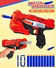 Fiddlerz Mega Shooter Soft Bullet Gun Toy for Kids Manual Loading Blaster with 10 Foam Darts Target Shooting Game Fun Outdoor Play Adventure Foam Dart Guns & Blasters for Boys and Girls (Red)