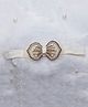 BABY Charm Bow Applique Detailed & Diamonds Embellished Headband - Cream