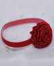 BABY Charm Floral Applique Detailed Headband - Red