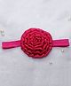 BABY Charm Floral Applique Detailed Headband - Dark Pink