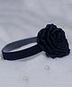BABY Charm Floral Applique Detailed Headband - Nevy Blue