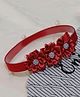 BABY Charm Floral Designed Stones Embellished Headband - Red