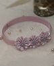 BABY Charm Floral Designed Stones Embellished Headband - Baby Pink