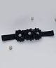 BABY Charm Floral Designed Stones Embellished Headband - Black