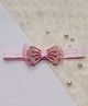 BABY Charm Bow Applique Detailed Stones Embellished Headband - Baby Pink