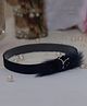 BABY Charm Fur & Butterfly Applique Detailed Headband - Navy Blue