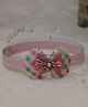 BABY Charm Stones Embellished Bow Applique Detailed Headband - Baby Pink