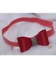 BABY Charm Satin Diamond Embellished Bow Designed Headband - Maroon