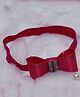 BABY Charm Satin Diamond Embellished Bow Designed Headband - Dark Pink