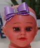BABY Charm Bow Applique Detailed Stones Embellished Headband - Purple