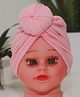 BABY Charm Cotton Solid Turban Cap - Peach- 1 to 10 Years