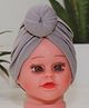 BABY Charm Cotton Solid Turban Cap - Grey- 1 to 10 Years