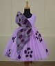 Li&Li BOUTIQUE Net Sleeveless Handcrafted Butterfly Wings Detailed Gown - Lavender Plum & Purple