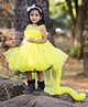 Li&Li BOUTIQUE Net Sleeveless Ruffle Detailed Tulle Dress - Lime Green
