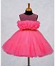 Li&Li BOUTIQUE Net Sleeveless Ruffle Detailed & Pearls Embellished Tulle Dress - Baby Pink