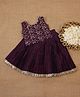 Li&Li BOUTIQUE Sleeveless Sequins Embellished  Lehenga Choli Set - Plum & Purple
