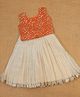 Li&Li BOUTIQUE Sleeveless Sequins Embellished  Lehenga Choli Set - Orange & White