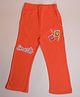 Totle Cotton Smart Text Printed Pant - Orange