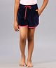 Zion Knitted Side Taped Shorts - Navy Blue