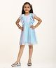 Zion Sleeveless Frill Detailed Holographic Dress - Multi Colour