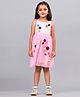 Zion Sleeveless Frill & Floral Applique Detailed Dress - Light Pink