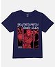 Wear Your Mind Cotton Marvel Avengers Featuring Half Sleeves Iron Man Printed Tee - Navy Blue