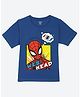 Wear Your Mind Cotton Marvel Featuring Half Sleeves Spiderman Printed Tee - Royal Blue