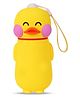 SANJARY 3D Duck Portable Glass Water Botte for Kids Water and Juice Traveling Camping Bottle 300 ml Color May Vary