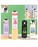 SANJARY Portable Double Wall Stainless Steel Temperature Sipper Bottle 450 ml Cartoon Print Color Design May Vary