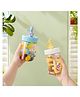 SANJARY Floral Print Sipper Bottle With Straw 480ml Multipurpose Use Color Design May Vary