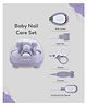Mi Arcus Baby Grooming Scissors & Nail Clipper Kit Manicure Set Pack of 5- Mauve, 0M+