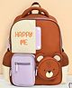 Mi Arcus Premium School Backpack with Multiple Pockets for Kids   - Brown 15.5 Inch