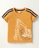 Tango Single Jersey Half Sleeves T-Shirt with Vehicle Print - Yellow