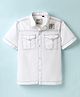 Ruff Cotton Woven Solid Colour Shirt - White