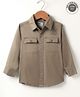 Ruff Twill Woven Full Sleeves Solid Color Shirt - Tan